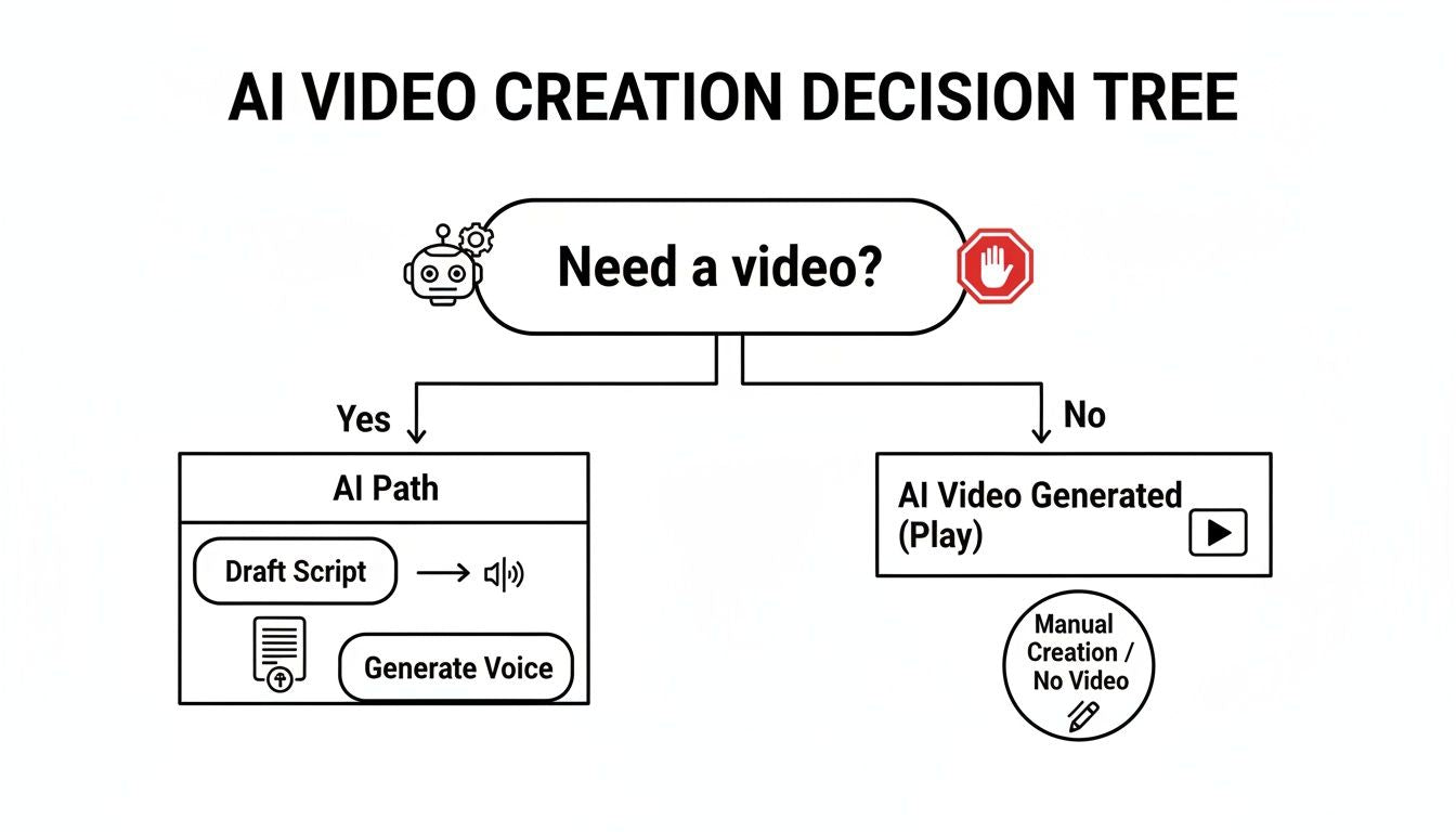 SaaS video production decision tree for founders