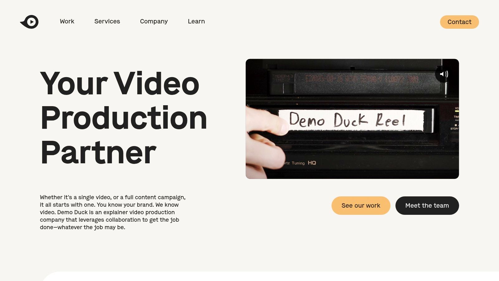 Demo Duck high-end studio demo reel featuring premium animated and live-action SaaS product videos