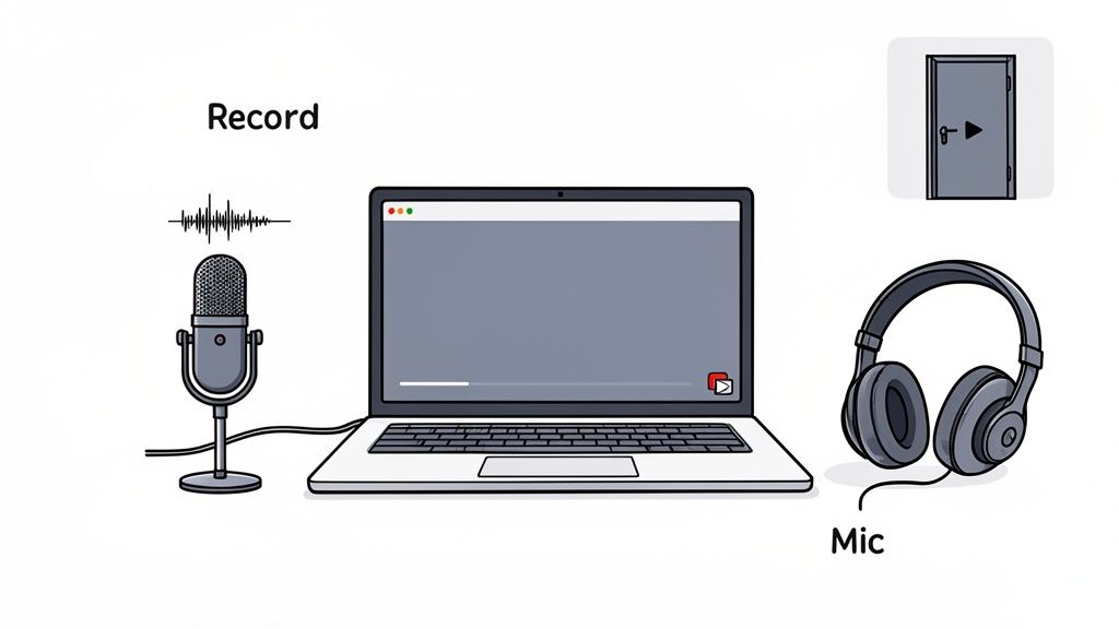 Microphone setup for high-quality SaaS voice-over