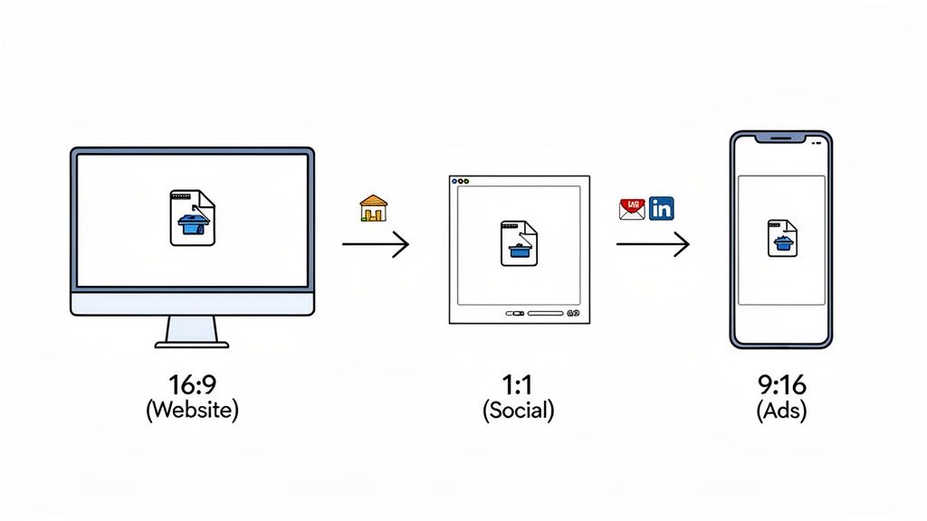 Adapting a marketing video for social and mobile formats