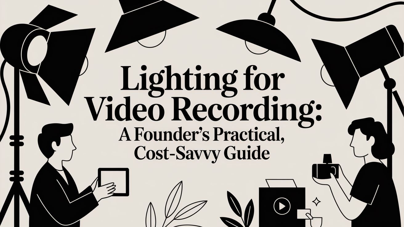 Lighting for Video Recording: A Founder's Practical Guide