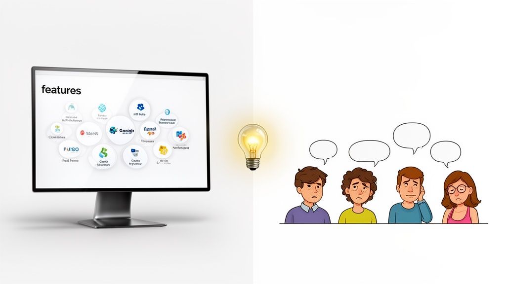Problem-solution framing for SaaS product videos.